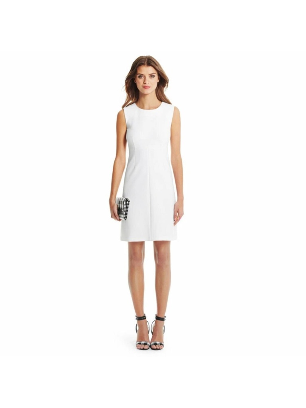 Diane Von Furstenberg white Carrie sleeveless zipper workwear wedding dress 10